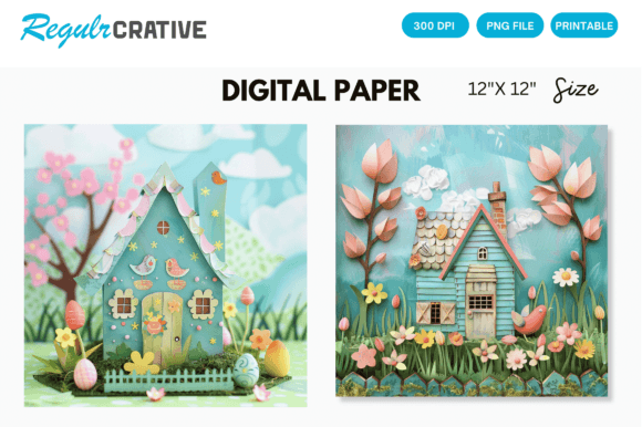 Download Easter House Cottage Home Spring Pattern - Premium Bundle