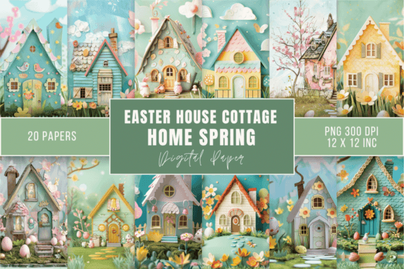 Download Easter House Cottage Home Spring Paper - Premium Bundle