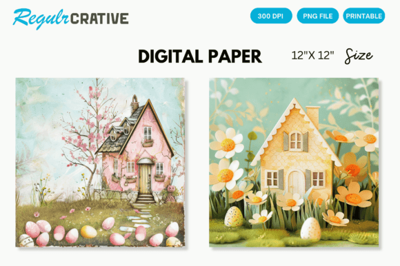 Download Easter House Cottage Home Spring Pattern - Premium Resources