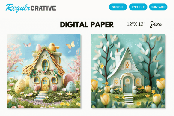 Download Easter House Cottage Home Spring Pattern - Premium Resources