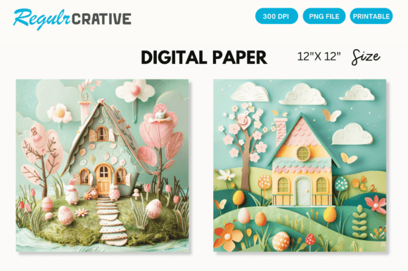 Download Easter House Cottage Home Spring Pattern - Premium Bundle