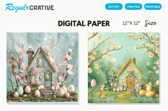 Download Easter House Cottage Home Spring Pattern - Premium Resources
