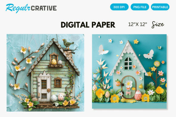 Download Easter House Cottage Home Spring Pattern - Premium Resources