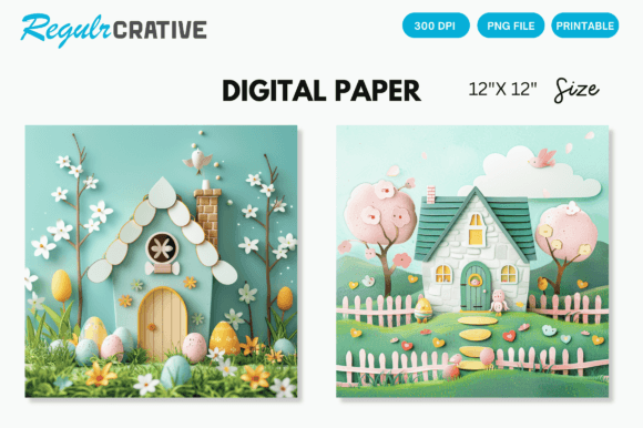 Download Easter House Cottage Home Spring Pattern - Premium Resources