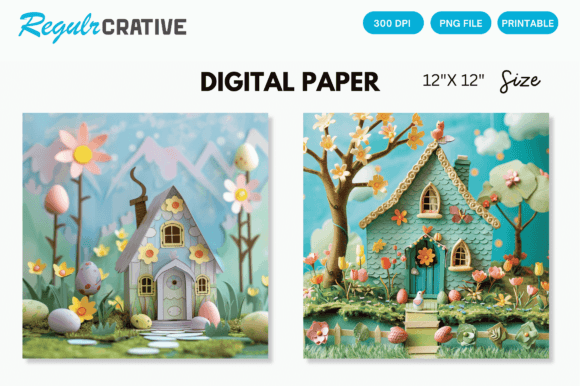 Download Easter House Cottage Home Spring Pattern - Premium Resources