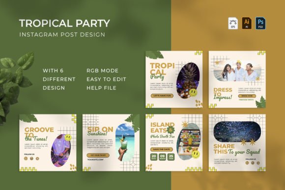 Download Tropical Party - Instagram Post - Tropical party Collection