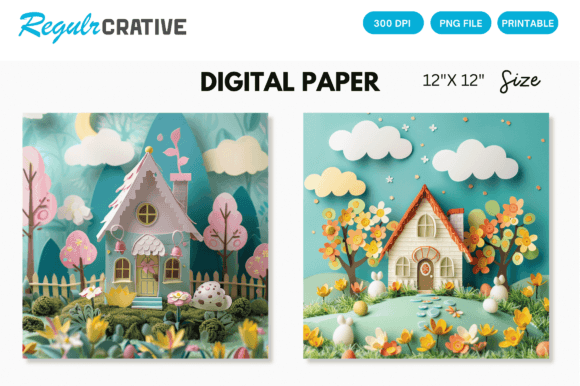 Download Easter House Cottage Home Spring Pattern - Premium Resources