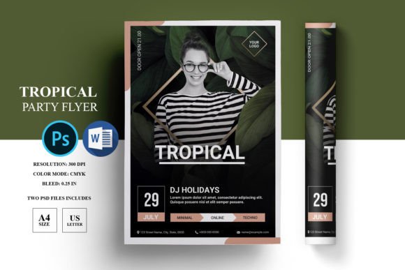 Download Tropical Party Flyer Template - Tropical party Collection